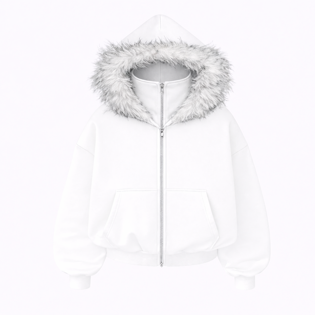 SILENT COLD fur zip up