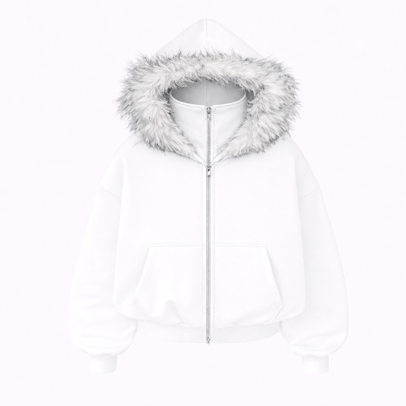 SILENT COLD fur zip up