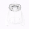 SILENT COLD fur zip up