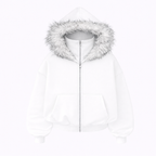 SILENT COLD fur zip up