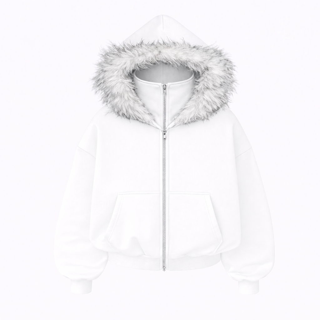 SILENT COLD fur zip up
