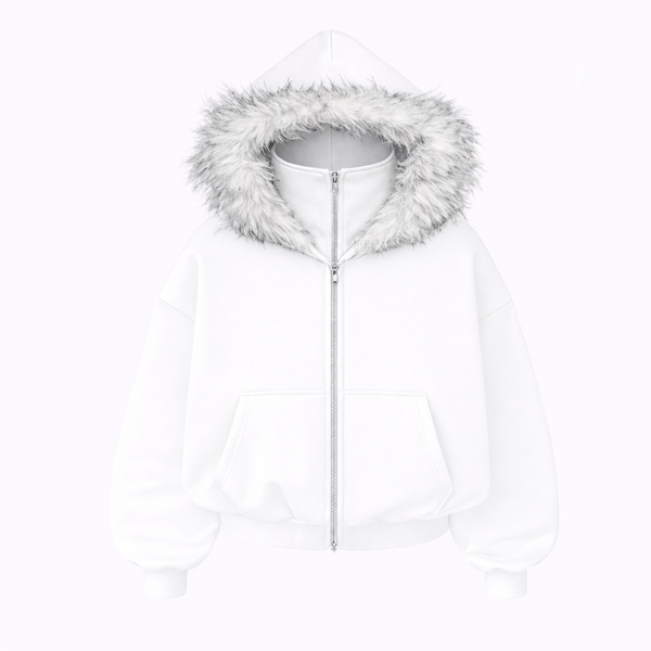 SILENT COLD fur zip up