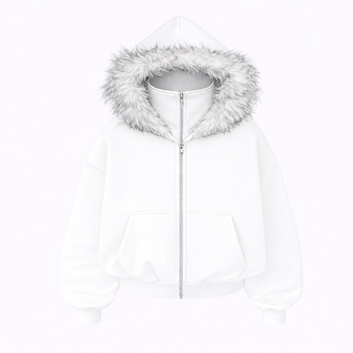 SILENT COLD fur zip up